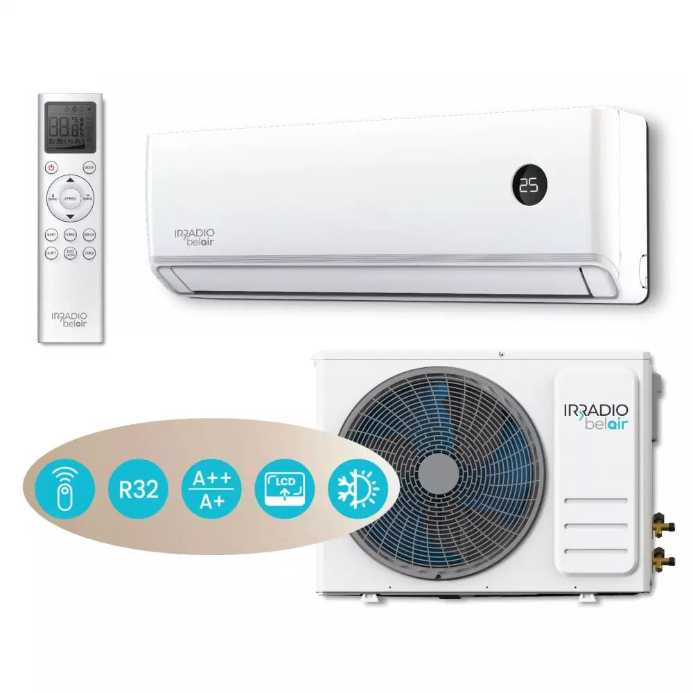 Condizionatore Irradio BelAir Alastor 9000 BTU - Classe A++/A+ Inverter con Pompa di Calore